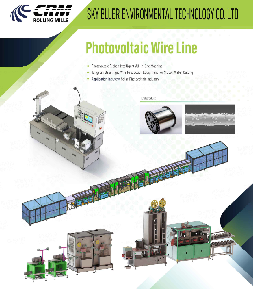 Ligne de fil solaire photovoltaïque